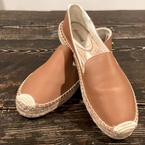 Soludos Tan Leather Espadrilles